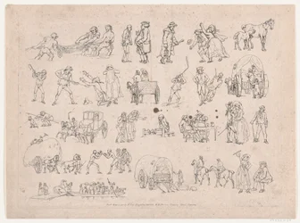 Tablica 4, Zarysy postaci, krajobrazów i bydła... na użytek uczniów, Ma..., 8 marca 1790.