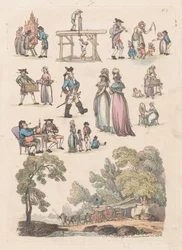 Tablica 5, Zarysy postaci, krajobrazów i bydła... na użytek uczniów, Ju..., 18 czerwca 1790.
