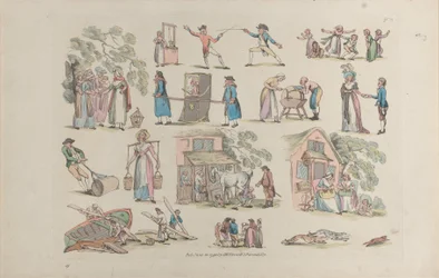 Tablica 8, Zarysy postaci, krajobrazów i bydła... na użytek uczniów, Ju..., 20 czerwca 1790.
