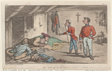 Biedny Johnny na liście chorych, z The Military Adventures of Johnny Newcome, 1815., 1815.