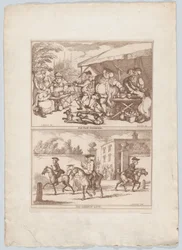 Pot Fair Cambridge, oraz The College Gate, 1780-90., 1780-90.