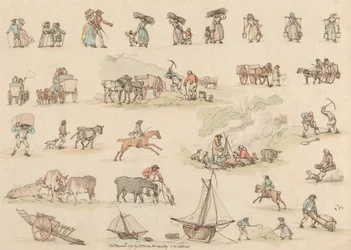 Conjunto de dezesseis: Contornos de Figuras e Paisagens Polonesas
