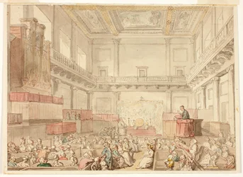 Studium dla Royal Chapel, Whitehall, z Microcosm of London