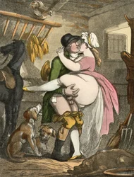 Rolnik i dojarka, 1808-17 (akwatinta)