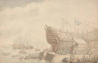 Uruchomienie H.M.S. Hibernia 1804