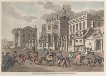 Widok na Teatr, Drukarnię i in. Oksford, 1810., 1810.