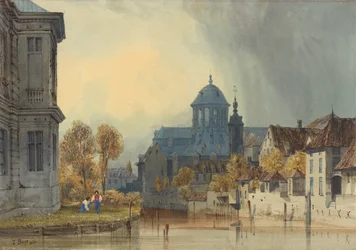 Widok na kościół Matki Boskiej z Hanswijk, Mechelen (Malines), Belgia