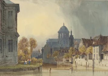 Widok kościoła Matki Bożej Hanswijk, Mechelen (Malines), Belgia