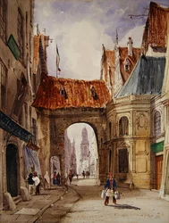 Antwerpia (akwarela i bodycolor na papierze)