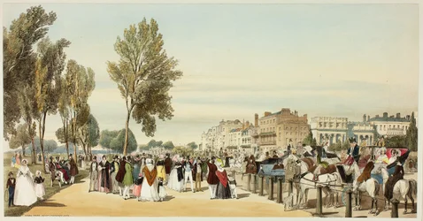 Hyde Park Near Grosvenor Gate, płyta szesnasta z Original Views of London as It