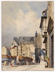 Rue des Prouvaires i kościół Saint-Eustache