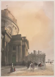 Malownicza architektura w Paryżu, Gandawie, Antwerpii, Rouen: La Chapelle de lInstitut ..., 1839.