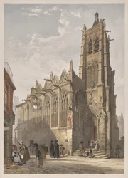 Malownicza architektura w Paryżu, Gandawie, Antwerpii, Rouen: St. Severin, Paryż