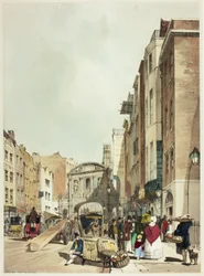 Temple Bar z The Strand, płyta 22 z Original Views of London as It
