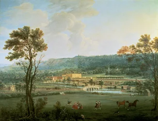 Widok Chatsworth od południowego zachodu (olej na płótnie)
