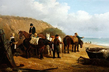 Czekając na połów (olej na płótnie)