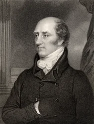 George Canning, premier, rycina W. Holl, z „Narodowej Galerii Portretów, tom II”, wydana ok. 1835