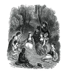 Scena ze wstępu do Dekameronu Giovanniego Boccaccio, 1833.