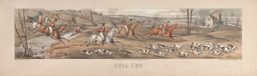 Zestaw czterech: Full Cry. Londyn, pub. przez Thosa. McLeana, 1824