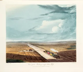Rainhill Bridge, Chat Moss, niedaleko Liverpoolu, 1831