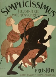 Przednia okładka z „Simplicissimus Illustrated Weekly”, wyd. 1896 (litografia kolorowa)