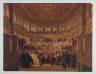 Rysunek, Encaenia w Sheldonii, 1814 r.