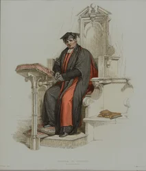 Doctor in Divinity, rycina J. Agar, opublikowana w „History of Oxford” R. Ackermanna, 1814 (rycina ręcznie kolorowana)