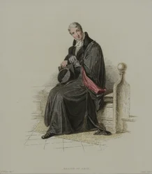 Master of Arts, wyryty przez J. Agara, opublikowany w "History of Oxford" R. Ackermanna, 1814 (akwaforta ręcznie kolorowana)