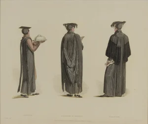 Servitor, Bachelor of Divinity, Collector, rycina J. Agar, opublikowana w „History of Oxford” R. Ackermanna, 1814 (rycina ręcznie kolorowana)