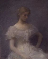 Siedząca młoda dziewczyna, 1896.