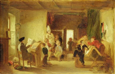 Studium do „Sala szkolna” (olej na panelu)