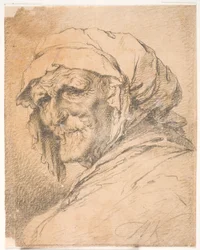 Głowa starej kobiety
