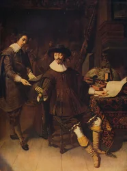 Constantijn Huygens i jego urzędnik, 1627, c1915