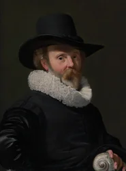 Portret mężczyzny w muszli, ca. 1625-26.