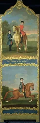 „Przejście w prawo” (na górze) i „Capriole” (na dole), ok. 1750