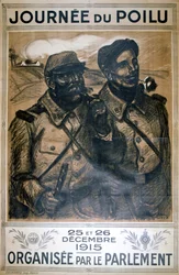 Włochaty dzień 25 i 26 grudnia 1915, francuski plakat z I wojny światowej, 1915
