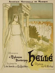 Reprodukcja plakatu reklamującego operę „Helle” w wykonaniu Academie Nationale de Musique, 1896