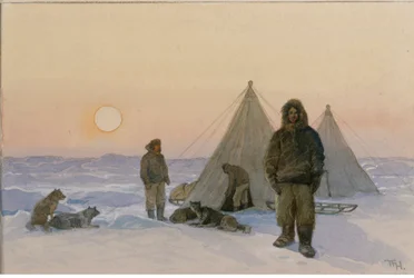 Polarnicy (akwarela na papierze)