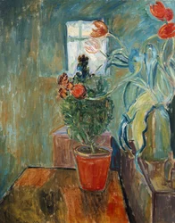 Wallflower i tulipany