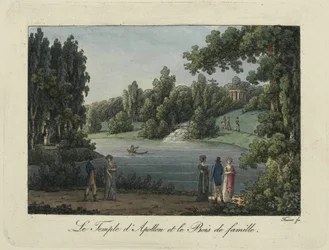 Świątynia Apolla i Kaskady w parku w Pawłowsku, lata 1810. XIX wieku.