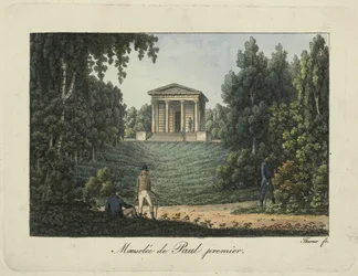 Świątynia Pawła I lub Mauzoleum Pawła I w Parku Pawłowskim, lata 1810. XIX wieku.