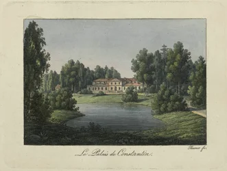 Widok Pałacu Konstantyna w Pawłowsku, lata 1810. XIX wieku.