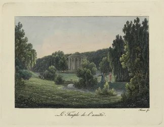 Widok Świątyni Przyjaźni w Pawłowsku, lata 1810. XIX wieku.