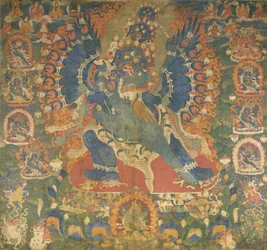 Thangka przedstawiający Mahottarę Herukę