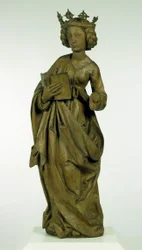 Święta Kobieta, ok. 1490-1495 (drewno lipowe ze śladami farby)
