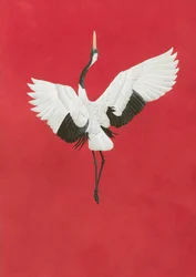 Dance-Red,Akwarela i gwasz na papierze Arches 640gsm, 96 x 66 cm