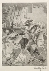 Starzy włoscy mistrzowie: Bitwa pod św. Efezem przeciwko poganom z Sardynii, 1888-1892.