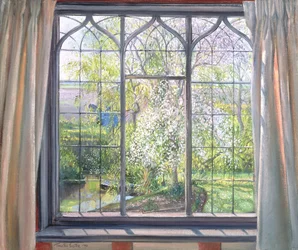 Kwiat jabłoni na tle wierzby, 1990