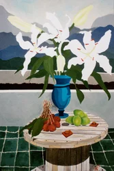 Lilia, limonka i liczi, 2004, olej na płótnie