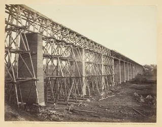 High Bridge przez Appomattox, w pobliżu Farmville
